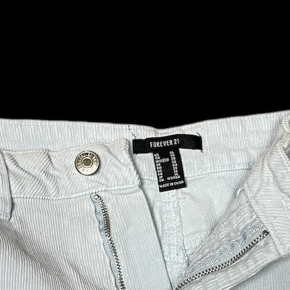 Forever 21 Light Blue Frayed Corduroy Shorts Ladies Sz 30 - Picture 5 of 5